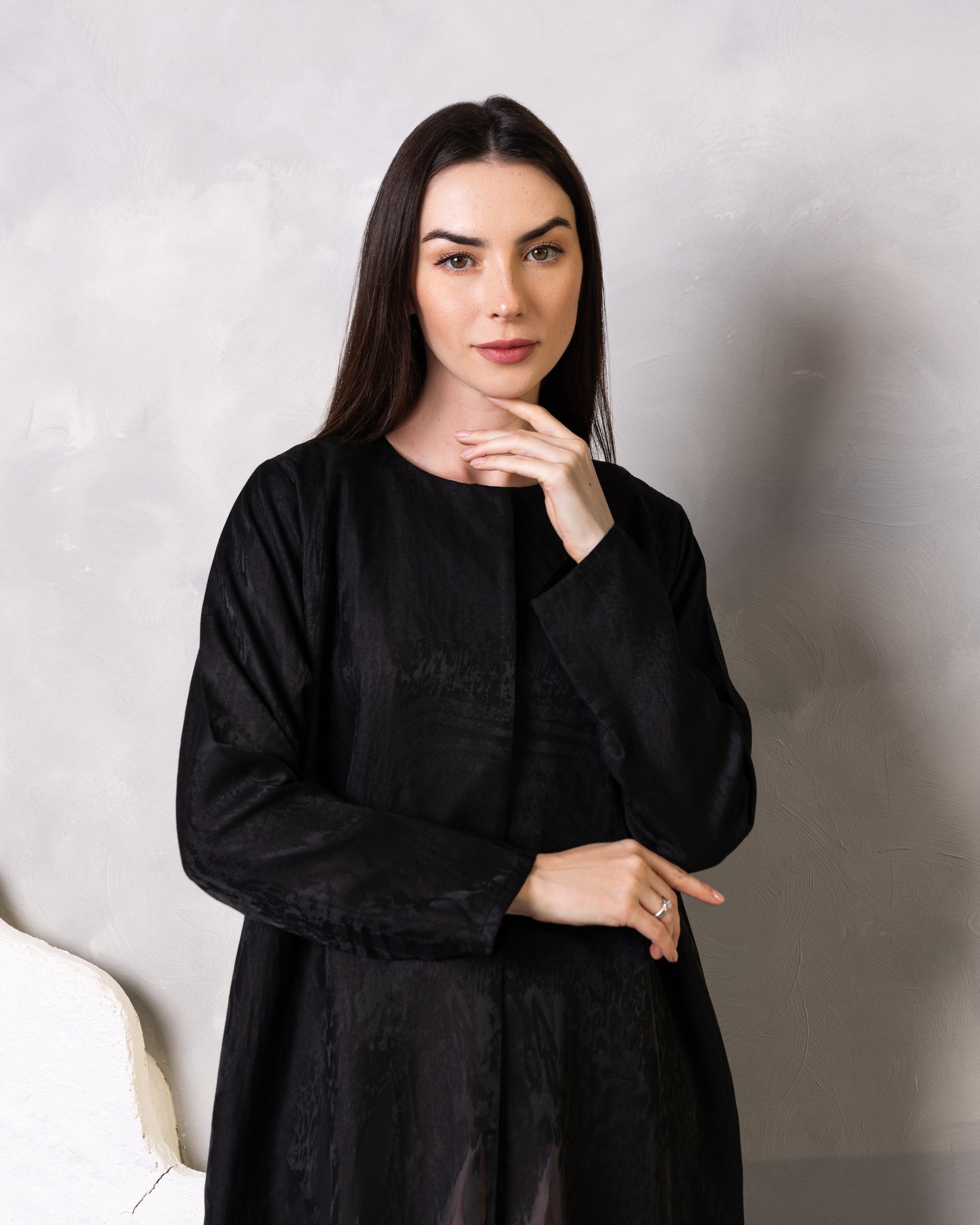 Midnight blue And Dark sand Abaya