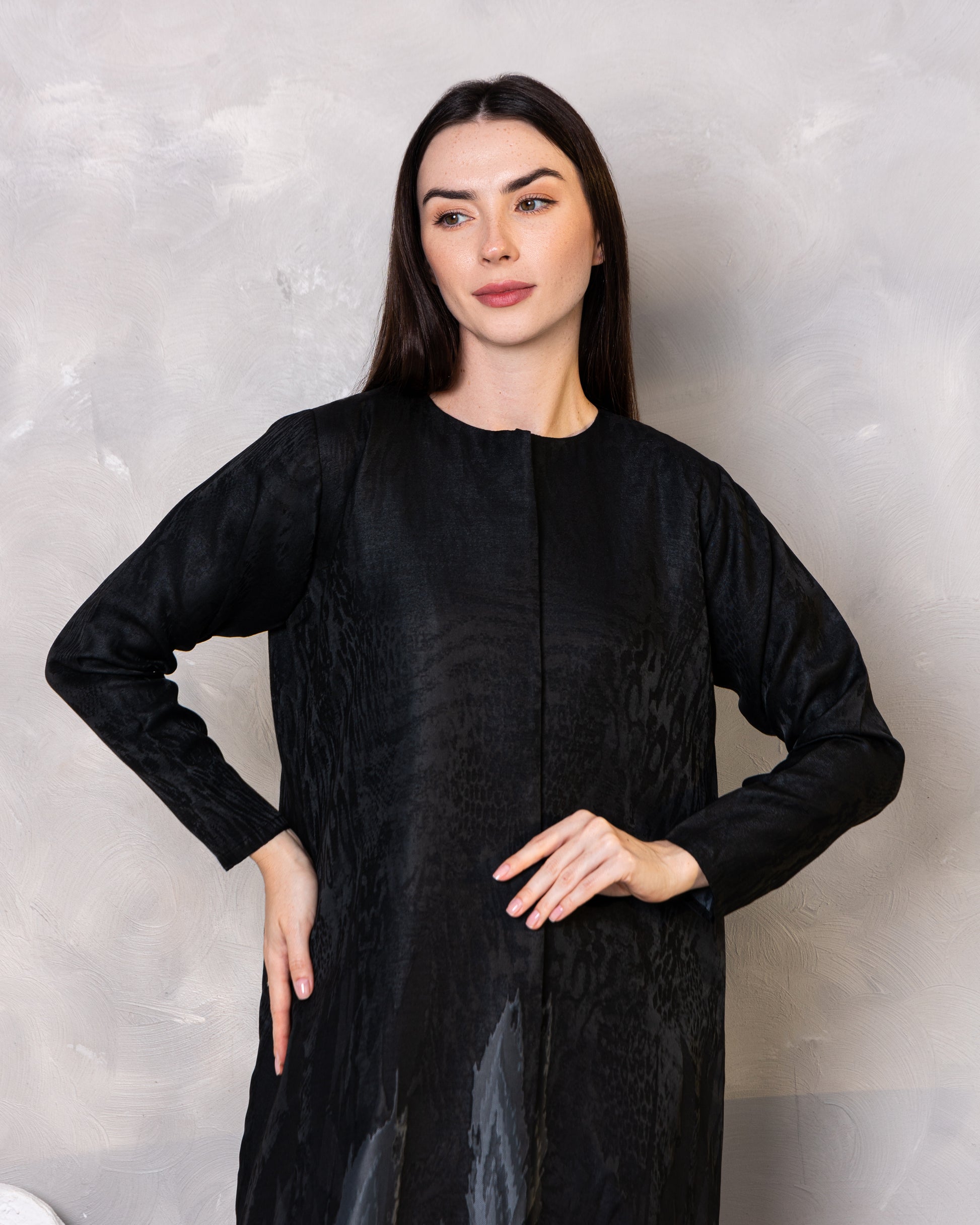 Midnight blue And Dark sand Abaya